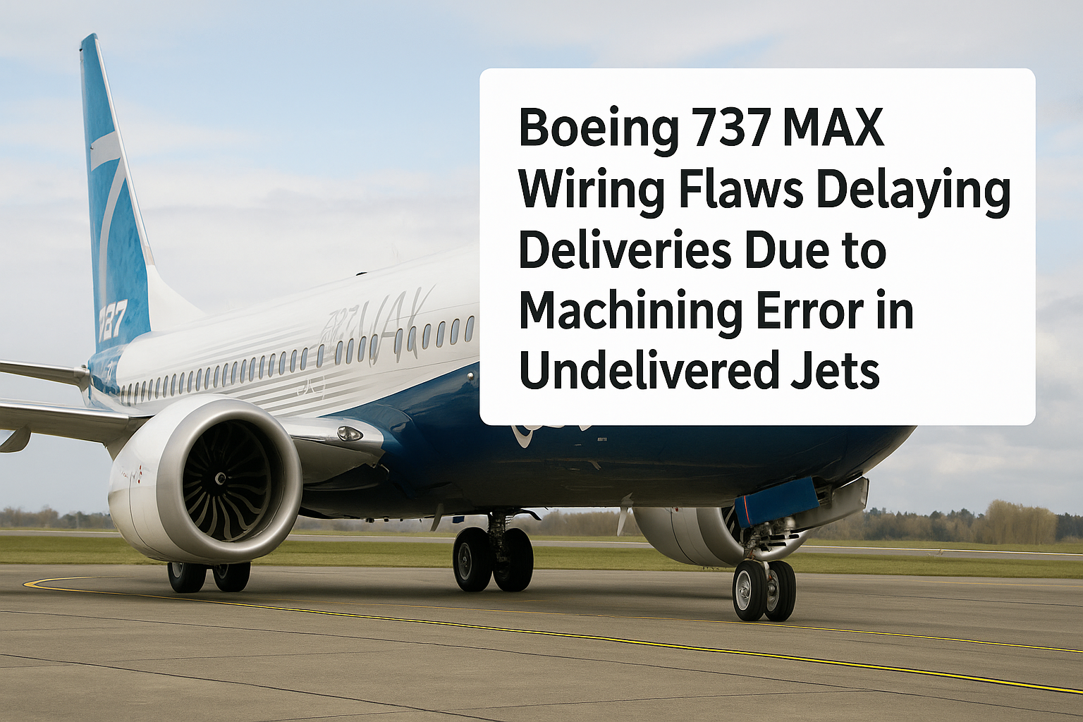 Boeing 737 MAX Wiring Flaws Delaying Deliveries Due to Machining Error in Undelivered Jets