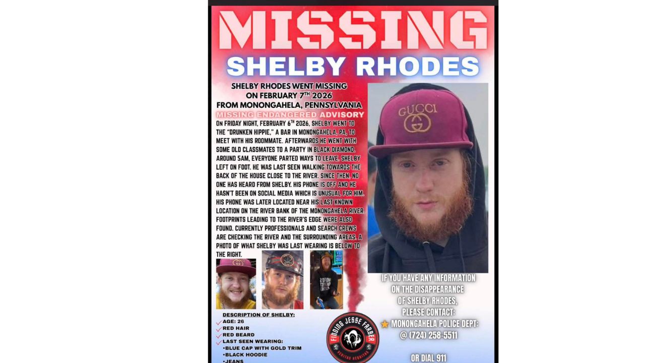 Shelby Rhodes Missing Case Explained: Last Seen Near Monongahela River