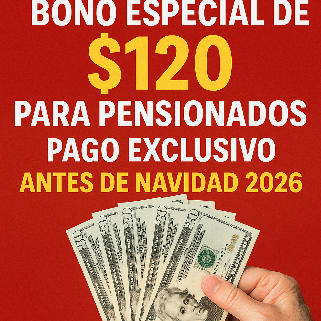 Bono Especial de $120 para Pensionados: Pago Exclusivo Antes de Navidad 2026
