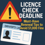 Illustration of Licence Check Deadline: Must-Have Renewal Tips to Avoid $1,000 Fine