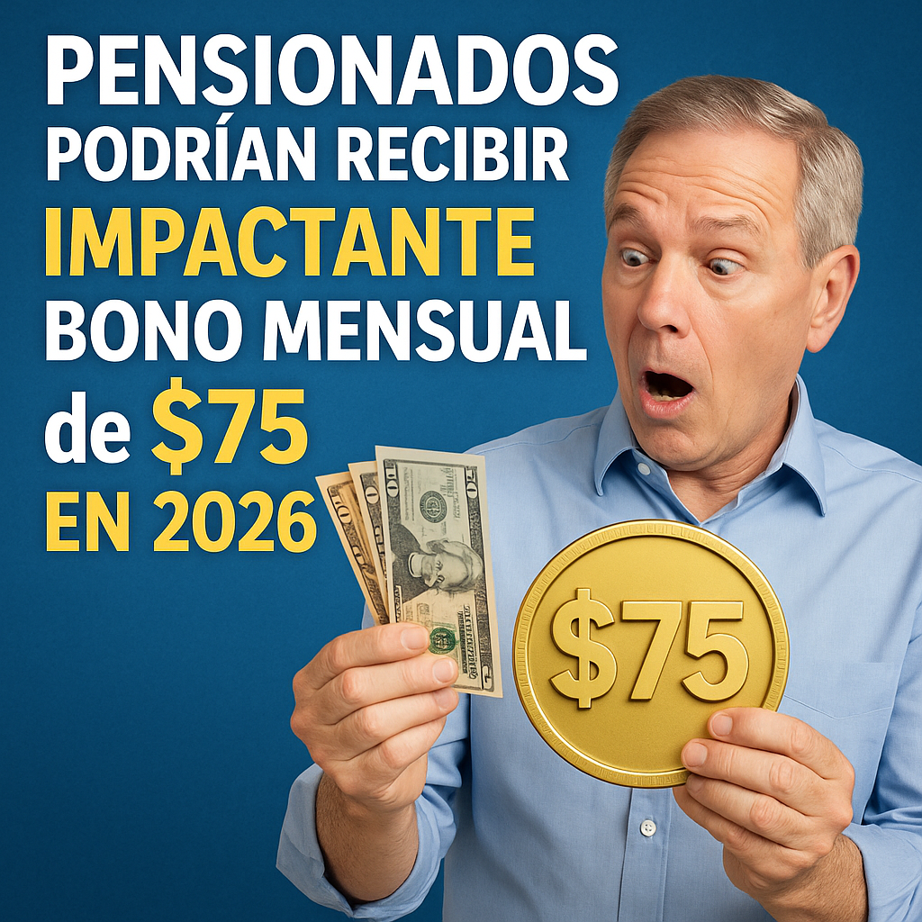 Illustration of Pensionados Podrían Recibir Impactante Bono Mensual de $75 en 2026