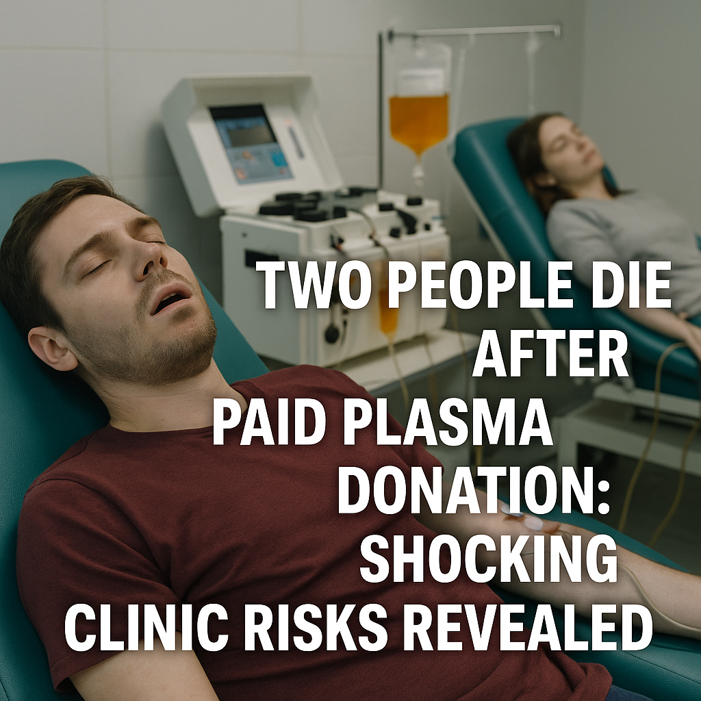 Illustration of Two People Die After Paid Plasma Donation: Shocking Clinic Risks Revealed