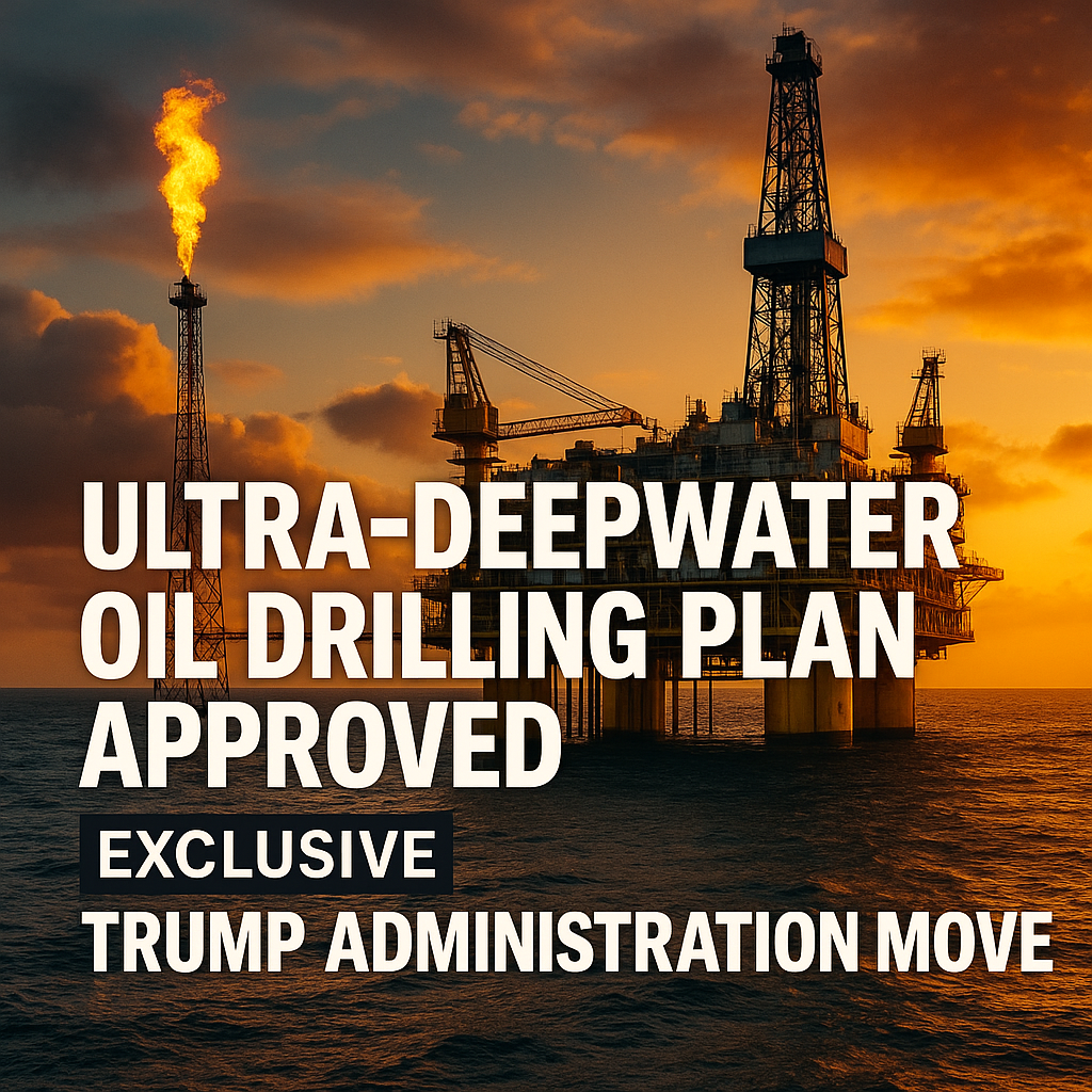 Illustration of Ultra-Deepwater Oil Drilling Plan Approved: Exclusive Trump Administration Move